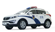 起亚智跑警车模型 汽车模型 东风悦达起亚原厂 1:18 白色
