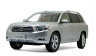 丰田汉兰达 TOYOTA HIGHLANDER 汽车模型 丰田原厂 1:18 银色