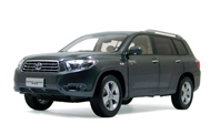 丰田汉兰达 TOYOTA HIGHLANDER 汽车模型 丰田原厂 1:18灰色