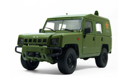 北京勇士硬顶 BJ2022JC 报警车 汽车模型 国产原厂 1：18 军绿色