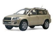 丰田RAV4 越野车模型 一汽丰田原厂 1:18 金色