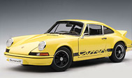 保时捷911 CARRERA RS 2.7 1973  汽车模型 autoart 1：18 黄色 78053