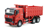 重汽A7青专自卸车 卡车模型 国产原厂 1：24 红色
