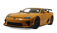 雷克萨斯LFA 尾翼赛道版 汽车模型  1：18 autoart 78836 橙色