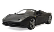 法拉利458 spider 敞篷 汽车模型 风火轮 1：18 X5528 磨砂黑