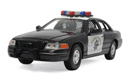 福特警车 汽车模型 威利1：24 黑色 22082CA-W