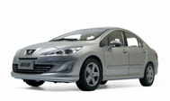 东风标致408 汽车模型 国产原厂 1:18 银色
