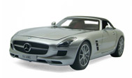 奔驰SLS AMG 汽车模型 敞篷 进口原厂 1:18 银色