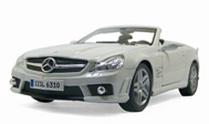 奔驰SL63 AMG 汽车模型 1:18 玛莎图maisto 白色 31168