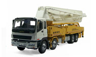 山推HJC5391THB-52M混凝土臂架式泵车 工程车模型 原厂 1：38 黄白