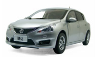东风日产新骐达 尼桑骐达 汽车模型  NISSAN TIIDA 1:18 银色