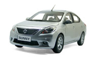 东风日产 尼桑阳光 汽车模型  NISSAN SUNNY 1:18 银色