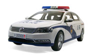 大众新迈腾警车模型 汽车模型 一汽大众原厂 1：18 白色
