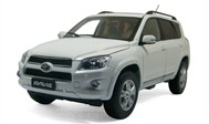 新丰田RAV4 汽车模型 国产原厂 1：18 白色