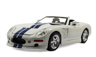 福特眼镜蛇 Shelby Series 汽车模型 1:18 玛莎图maisto 白色蓝条