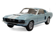 1967福特GT500 汽车模型 奥拓阿 1：18 72907 蓝色白条