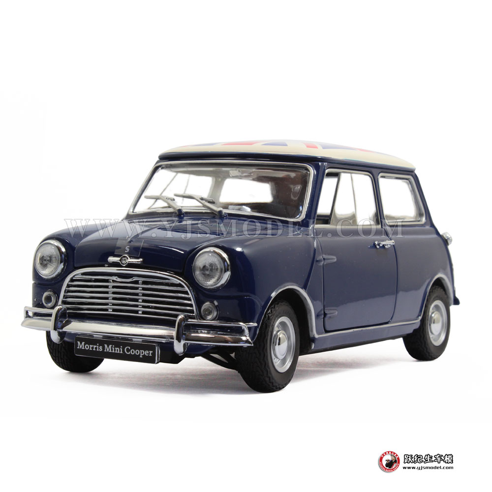 morris迷你库珀mini cooper s mk-1 1275s英国旗 京商 1:18 蓝色