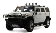 顶灯版悍马Hummer H2 SUV 越野车模型 HIGHWAY 61  1:18 白色