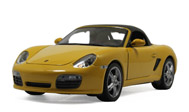 保时捷boxster s 汽车模型 威利 1：24 黄色 22479W
