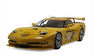 2006年雪佛兰科尔维特C5-R 01#2 汽车模型 autoart 80106 1：18 黄色