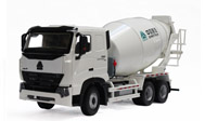 重汽豪沃A7 HOWO A7水泥搅拌运输车 工程车模型 国产 1：24 白色