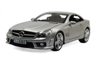 奔驰SL63 AMG 汽车模型 RMZ 1：18 银色