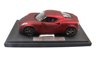 阿尔法•罗密欧4C 汽车模型 BBR 1：18 磨砂红