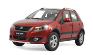 天语SX4 汽车模型 1:18 长安铃木原厂 橙红色