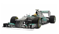 2013F1梅赛德斯AMG 10号 汉密尔顿  赛车模型 迷你切 1:18 银色