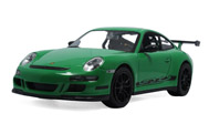 保时捷911（997）GT3 RS 汽车模型 威利1：24 绿色 22495W