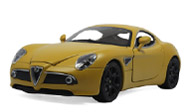 阿尔法Alfa 8C 两门跑车模型 威利 1：24 磨砂黄色 22490R