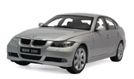 宝马330i 汽车模型 威利 1:18 银色
