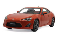 丰田86GT 汽车模型 奥拓autoart 1:18 橙色 78771