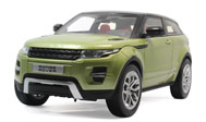 路虎极光 汽车模型 威利GTA 1：18 绿色
