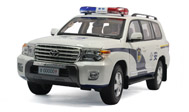 一汽丰田陆地巡洋舰LC200警车  汽车模型 原厂1:18 白色