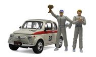 1963年菲亚特 人偶版 汽车模型 一鸣1：18 白色