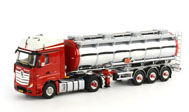 Mercedes-Benz Actros Giga Space Tank Oplegger (3 as)汽车模型 WSI1:50红头银罐01-1442
