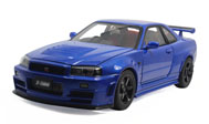 尼桑GTR R34 Z-TUNE NISMO 蓝色77354 汽车模型 autoart 1:18