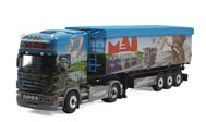 斯堪尼亚R  Oplegger(3)集装箱挂车  WSI 1:50  蓝花车01-1223