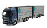 德国MAN TGX XXL Combi 集装箱拖挂车 蓝头银箱    WSI 1:50  蓝头银箱  01-1357