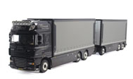 荷兰达夫XF 105周年 CabCombi集装箱拖挂车  WSI 1:50 黑头银箱 01-1266