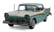1957年福特雷鸟折叠蓬  汽车模型  太阳星 1:18 蓝色 1337