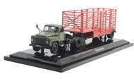 嘎斯52 GAZ52-06 拖挂卡车  汽车模型 DIP 1:43 绿色AD4325B