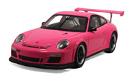 保时捷911GT3 汽车模型 威利1:18 粉色