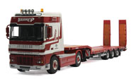 达弗DAF XF95 4*2拖车+拖车 汽车模型 WSI1:50 红色