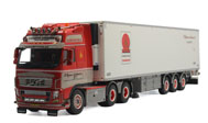 沃尔沃500货柜车 红头货柜   汽车模型 WSI1:50红色01-1286