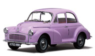 1960年莫里斯紫丁香轿车 汽车模型 太阳星1 :12 白粉色 4783