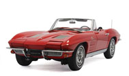 1963年科尔维特 汽车模型 autoart 1:18 红色71191
