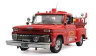1965年雪佛兰C-20消防车 汽车模型 太阳星 1:18 红色