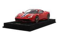 法拉利458 汽车模型 意大利MR 1:18 红色蓝条 限量49台